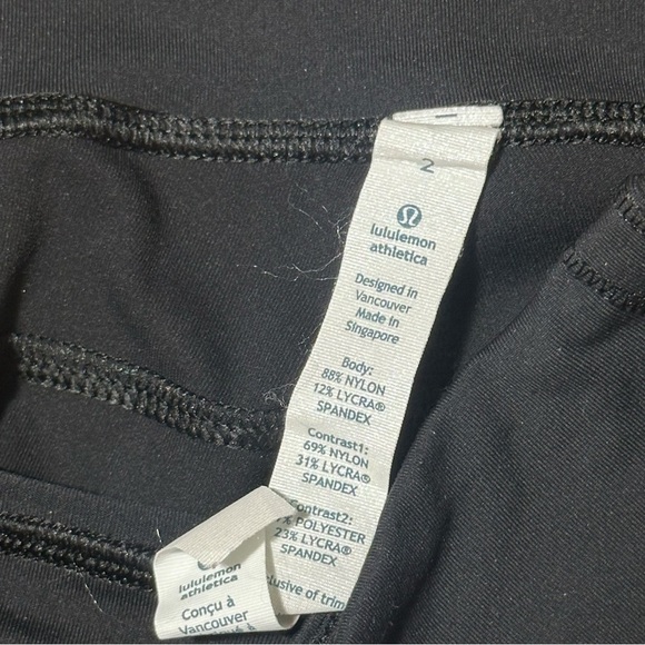 Lululemon Black Capri Leggings Size 2 Women’s - Picture 4 of 4